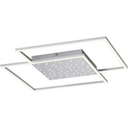 Deckenlampe Yuki Grau Aluminium 67 cm 5 cm - Farbe: stahl - LED - Lichtfarbe: Extra warmweiss - Tageslichtweiss - Deckenlampe- LED Energiesparlampe