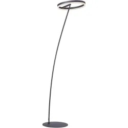 Stehlampe Titus Grau Aluminium 40 cm 198 cm - Farbe: anthrazit - LED - Lichtfarbe: Warmweiss - Stehlampe- LED Energiesparlampe