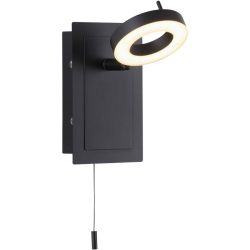 Wandlampe Silena Grau Aluminium 9 cm 15 cm - Farbe: anthrazit - LED - Lichtfarbe: Warmweiss - Wandlampe- LED Energiesparlampe