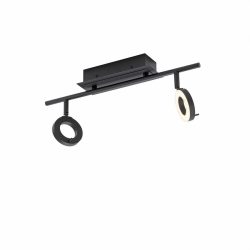 Deckenlampe Silena Grau Aluminium 8 cm 11 cm - Farbe: anthrazit - LED - Lichtfarbe: Warmweiss - Deckenlampe- LED Energiesparlampe