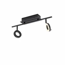 Deckenlampe Silena Grau Aluminium 8 cm 11 cm - Farbe: anthrazit - LED - Lichtfarbe: Warmweiss - Deckenlampe- LED Energiesparlampe
