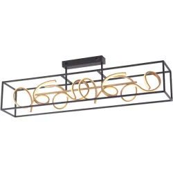 Deckenlampe Selina Schwarz Aluminium 20 cm 31.5 cm - LED - Lichtfarbe: Warmweiss - Deckenlampe- LED Energiesparlampe