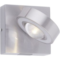 Wandlampe Q-Mia Grau Aluminium 12.5 cm 12.5 cm - Farbe: stahl - LED - Lichtfarbe: Extra warmweiss - Tageslichtweiss - Wandlampe- LED Energiesparlampe