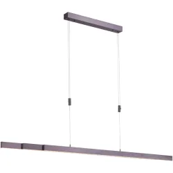 Pendellampe Adriana Braun Aluminium 5.5 cm 100 cm Höhenverstellbar (manuell) - LED - Lichtfarbe: Extra warmweiss - Tageslichtweiss - Pendellampe- LED