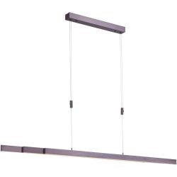 Pendellampe Adriana Braun Aluminium 5.5 cm 100 cm Höhenverstellbar (manuell) - LED - Lichtfarbe: Extra warmweiss - Tageslichtweiss - Pendellampe- LED