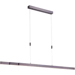Pendellampe Adriana Braun Aluminium 5.5 cm 100 cm Höhenverstellbar (manuell) - LED - Lichtfarbe: Extra warmweiss - Tageslichtweiss - Pendellampe- LED