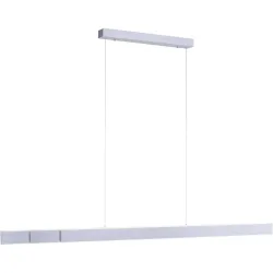 Pendellampe Pure-Lume Silber Aluminium 6.5 cm 40 cm - LED - Lichtfarbe: Extra warmweiss - Tageslichtweiss - Pendellampe- LED Energiesparlampe