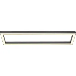Deckenlampe Pure Grau Aluminium 30 cm 3.9 cm - Farbe: anthrazit - LED - Lichtfarbe: Extra warmweiss - Tageslichtweiss - Deckenlampe- LED