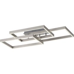 Deckenlampe Paan Grau Kunststoff 50 cm 15 cm - Farbe: stahl - LED - Lichtfarbe: Extra warmweiss - Tageslichtweiss - Deckenlampe- LED Energiesparlampe