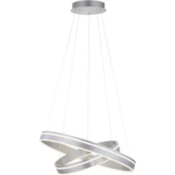 Pendellampe Q-Vito Bronze Eisen 59 cm 120 cm - Farbe: messing matt - LED - Lichtfarbe: Extra warmweiss - Tageslichtweiss - Pendellampe- LED