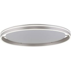 Deckenlampe Q-Vito Grau Aluminium 79.4 cm 8 cm - Farbe: stahl - LED - Lichtfarbe: Extra warmweiss - Tageslichtweiss - Deckenlampe- LED