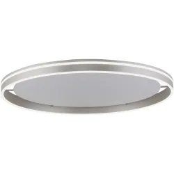 Deckenlampe Q-Vito Grau Aluminium 79.4 cm 8 cm - Farbe: stahl - LED - Lichtfarbe: Extra warmweiss - Tageslichtweiss - Deckenlampe- LED