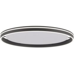 Deckenlampe Q-Vito Grau Aluminium 79.4 cm 8 cm - Farbe: anthrazit - LED - Lichtfarbe: Extra warmweiss - Tageslichtweiss - Deckenlampe- LED