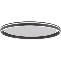 Deckenlampe Q-Vito Grau Aluminium 79.4 cm 8 cm - Farbe: anthrazit - LED - Lichtfarbe: Extra warmweiss - Tageslichtweiss - Deckenlampe- LED