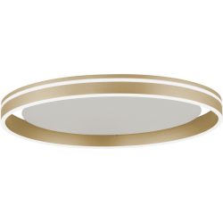 Deckenlampe Q-Vito Gold Eisen 59 cm 8 cm - Farbe: messing matt - LED - Lichtfarbe: Extra warmweiss - Tageslichtweiss - Deckenlampe- LED