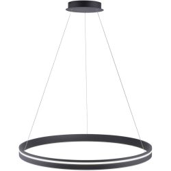 Pendellampe Q-Vito Bronze Eisen 59 cm 120 cm - Farbe: messing matt - LED - Lichtfarbe: Extra warmweiss - Tageslichtweiss - Pendellampe- LED