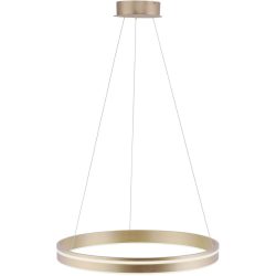 Pendellampe Q-Vito Bronze Eisen 59 cm 120 cm - Farbe: messing matt - LED - Lichtfarbe: Extra warmweiss - Tageslichtweiss - Pendellampe- LED