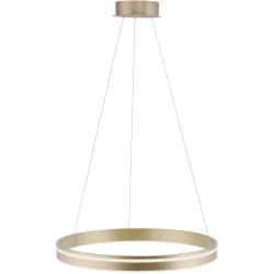 Pendellampe Q-Vito Bronze Eisen 59 cm 120 cm - Farbe: messing matt - LED - Lichtfarbe: Extra warmweiss - Tageslichtweiss - Pendellampe- LED
