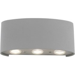 Wandlampe Carlo Silber Aluminium 4 cm 8 cm - LED - Lichtfarbe: Warmweiss - Wandlampe- LED Energiesparlampe