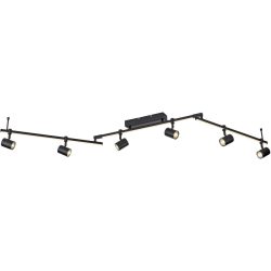Spot Barik Schwarz Eisen 6 cm 19.5 cm Drehbar - LED - Lichtfarbe: Warmweiss - Spot- LED Energiesparlampe