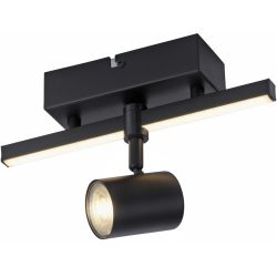 Wandlampe Q-Mia Grau Aluminium 12.5 cm 12.5 cm - Farbe: stahl - LED - Lichtfarbe: Warmweiss - Spot- LED Energiesparlampe