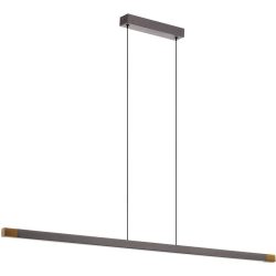 Eglo Pendellampe Lisciana Grau Aluminium/Holz/Stahl 3.5 cm 110 cm - LED - Lichtfarbe: Warmweiss - Material: Aluminium/Stahl/Holzwerkstoff -