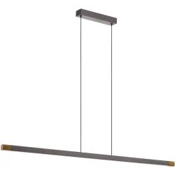 Eglo Pendellampe Lisciana Grau Aluminium/Holz/Stahl 3.5 cm 110 cm - LED - Lichtfarbe: Warmweiss - Material: Aluminium/Stahl/Holzwerkstoff -