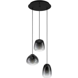 Eglo Pendellampe Aguilares Schwarz Stahl 43 cm 110 cm - Pendellampe