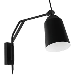 Eglo Wandlampe Loreto Schwarz/Weiss Stahl 14 cm 36.5 cm - Wandlampe