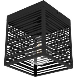 Eglo Deckenlampe Piedritas Schwarz Stahl 18 cm 20.5 cm - Deckenlampe