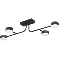 Eglo Deckenlampe Clavellina Schwarz Stahl 46.5 cm 18.5 cm - LED - Lichtfarbe: Warmweiss - Deckenlampe- LED Energiesparlampe