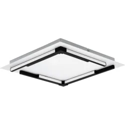 Eglo Deckenlampe Zampote Schwarz/Weiss Aluminium/Stahl 38 cm 5 cm - LED - Lichtfarbe: Warmweiss - Deckenlampe- LED Energiesparlampe