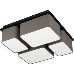Eglo Deckenlampe Mordazo Schwarz Stahl 51 cm 17.5 cm - Deckenlampe
