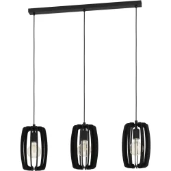 Eglo Pendellampe Bajazzara Schwarz Stahl 19 cm 110 cm - Pendellampe