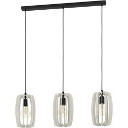 Eglo Pendellampe Bajazzara Schwarz Stahl 19 cm 110 cm - Pendellampe