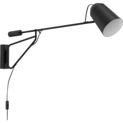 Eglo Wandlampe Loreto 1 Schwarz/Weiss Stahl 0 cm 35 cm - Wandlampe