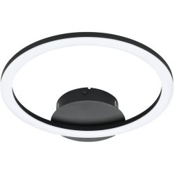 Eglo Deckenlampe Parrapos-Z Schwarz Stahl 30 cm 4.5 cm - LED - Lichtfarbe: Warmweiss - Kaltes Tagesweiss - Deckenlampe- LED Energiesparlampe
