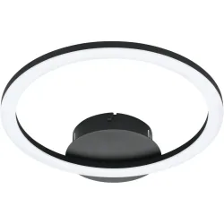 Eglo Deckenlampe Parrapos-Z Schwarz Stahl 30 cm 4.5 cm - LED - Lichtfarbe: Warmweiss - Kaltes Tagesweiss - Deckenlampe- LED Energiesparlampe