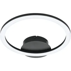 Eglo Deckenlampe Parrapos-Z Schwarz Stahl 30 cm 4.5 cm - LED - Lichtfarbe: Warmweiss - Kaltes Tagesweiss - Deckenlampe- LED Energiesparlampe
