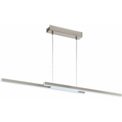 Eglo Pendellampe Fraioli-Z Grau Aluminium 10 cm 120 cm - Farbe: Nickel matt - LED - Lichtfarbe: Extra warmweiss - Kaltes Tagesweiss - Pendellampe- LED