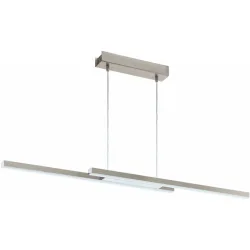 Eglo Pendellampe Fraioli-Z Grau Aluminium 10 cm 120 cm - Farbe: Nickel matt - LED - Lichtfarbe: Extra warmweiss - Kaltes Tagesweiss - Pendellampe- LED