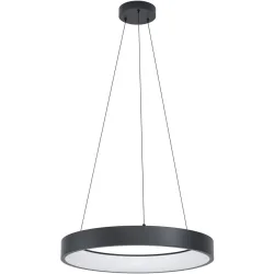 Eglo Pendellampe Marghera-Z Schwarz Stahl 60 cm 110 cm - LED - Lichtfarbe: Extra warmweiss - Kaltes Tagesweiss - Pendellampe- LED Energiesparlampe