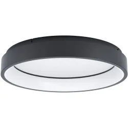 Eglo Deckenlampe Marghera-Z Schwarz Stahl 60 cm 11 cm - LED - Lichtfarbe: Extra warmweiss - Kaltes Tagesweiss - Deckenlampe- LED Energiesparlampe