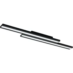 Eglo Deckenlampe Saliteras-Z Schwarz Stahl 16 cm 5 cm - LED - Lichtfarbe: Extra warmweiss - Kaltes Tagesweiss - Deckenlampe- LED Energiesparlampe