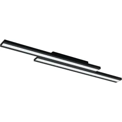 Eglo Deckenlampe Saliteras-Z Schwarz Stahl 16 cm 5 cm - LED - Lichtfarbe: Extra warmweiss - Kaltes Tagesweiss - Deckenlampe- LED Energiesparlampe