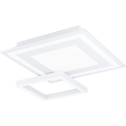 Eglo Deckenlampe Savatarila-Z Weiss Stahl 45 cm 7 cm - LED - Lichtfarbe: Extra warmweiss - Kaltes Tagesweiss - Deckenlampe- LED Energiesparlampe