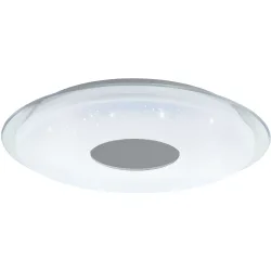Eglo Deckenlampe Lanciano-Z Transparent/Weiss Stahl 56 cm 8 cm - Farbe: weiss/transparent - LED - Lichtfarbe: Extra warmweiss - Kaltes Tagesweiss -
