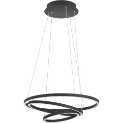 Eglo Pendellampe Lobinero-Z Schwarz Aluminium/Stahl 58 cm 110 cm - LED - Lichtfarbe: Warmweiss - Kaltes Tagesweiss - Pendellampe- LED Energiesparlampe