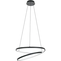Eglo Pendellampe Ruotale Schwarz Aluminium/Stahl 55 cm 150 cm - LED - Lichtfarbe: Warmweiss - Pendellampe- LED Energiesparlampe