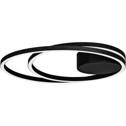 Eglo Deckenlampe Ruotale Schwarz Aluminium/Stahl 45 cm 5.5 cm - LED - Lichtfarbe: Warmweiss - Deckenlampe- LED Energiesparlampe